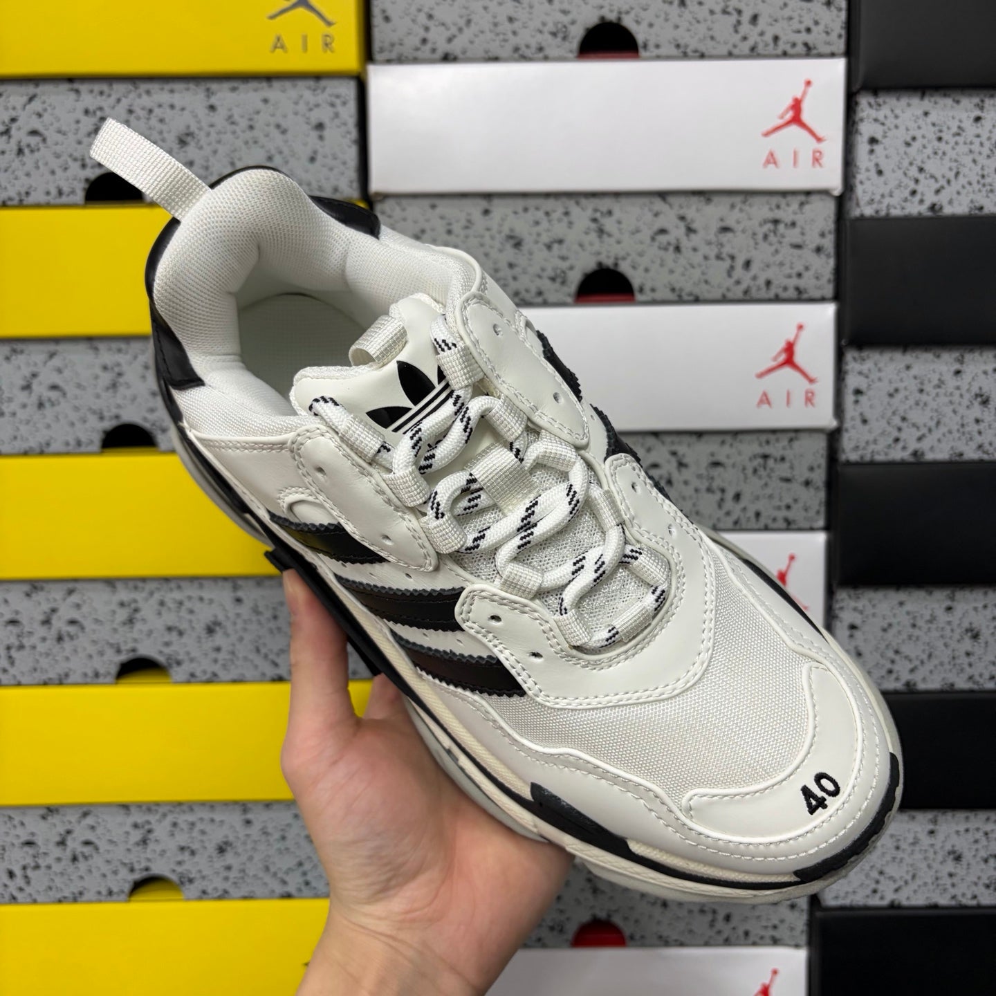 BLG Triple S x Adidas White/Black