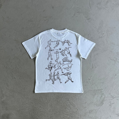 Sports short sleeves -White