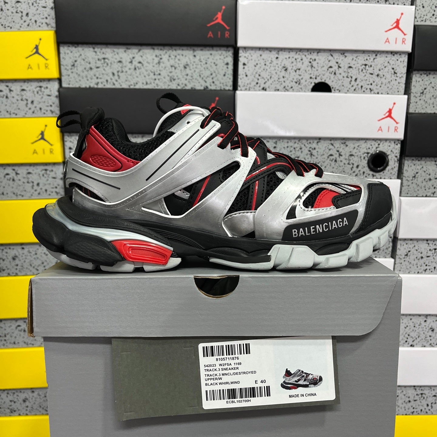 BLG Track Black Red White Silver