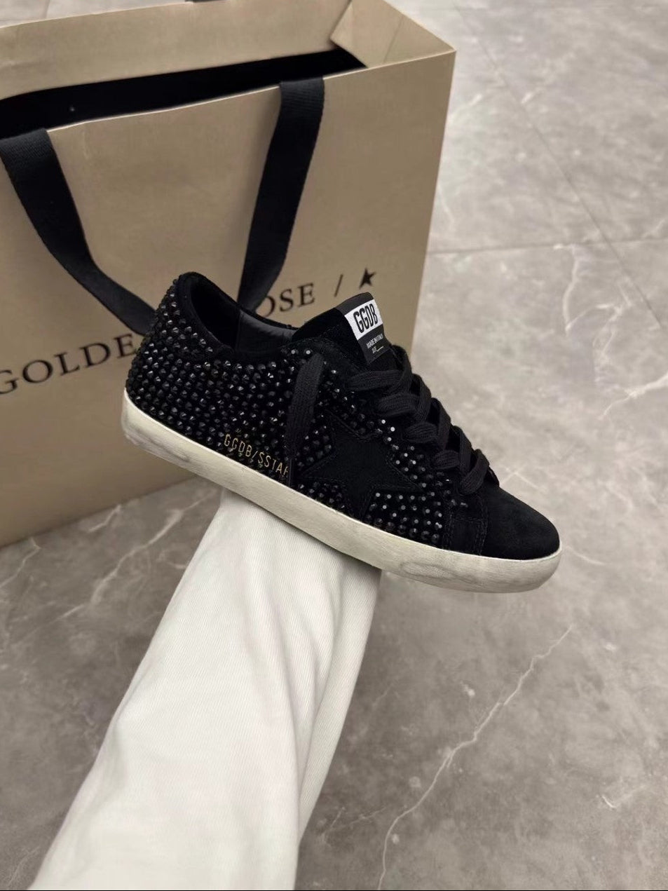GDGS Superstar Black Diamond White Sole