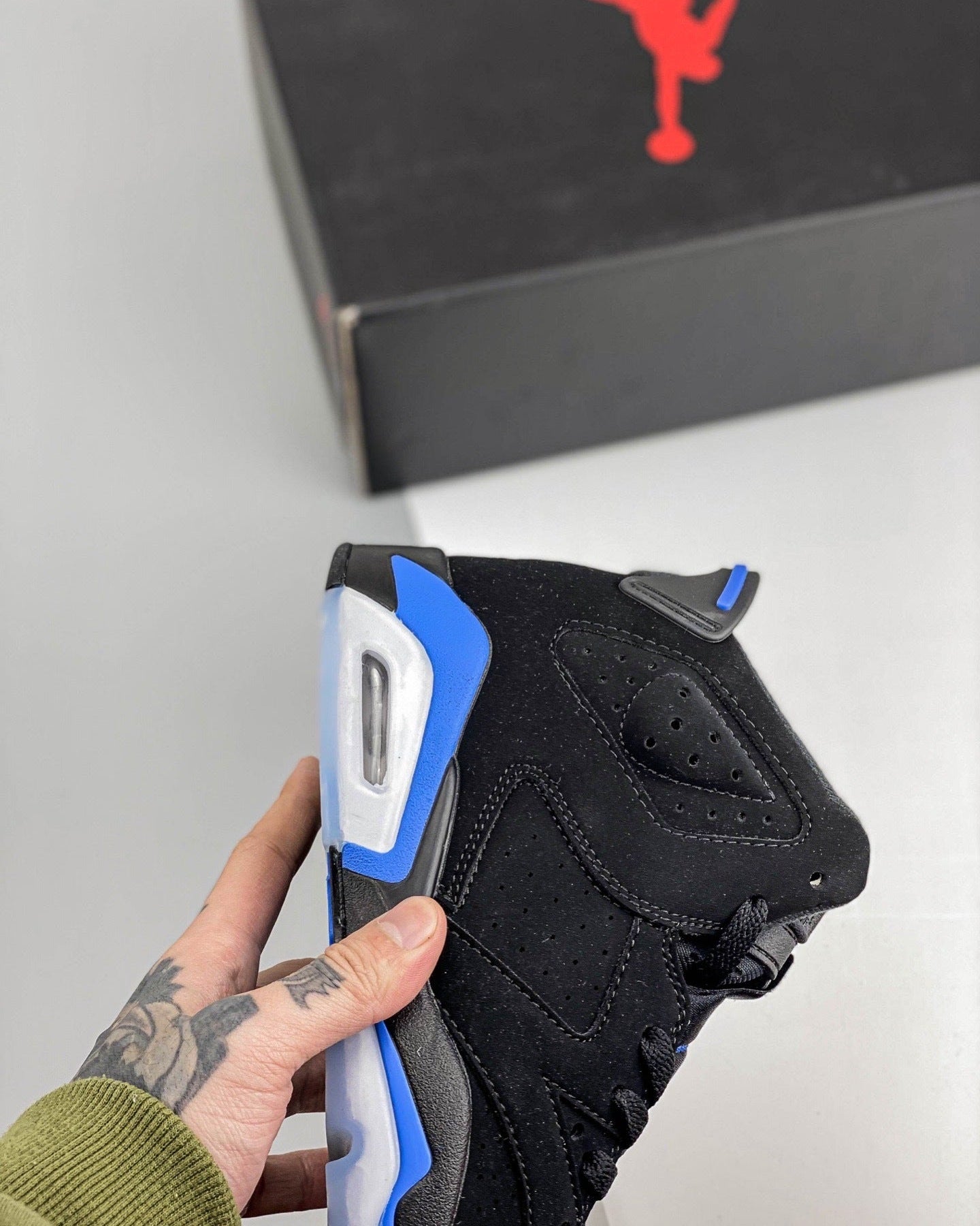 AJ6 Retro Black and Blue