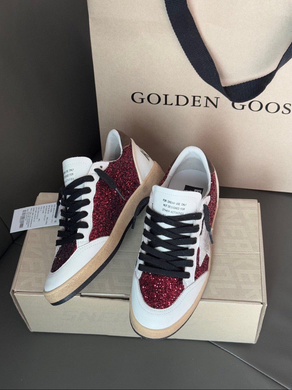 GDGS Ballstar Wine Shine White Black Laces