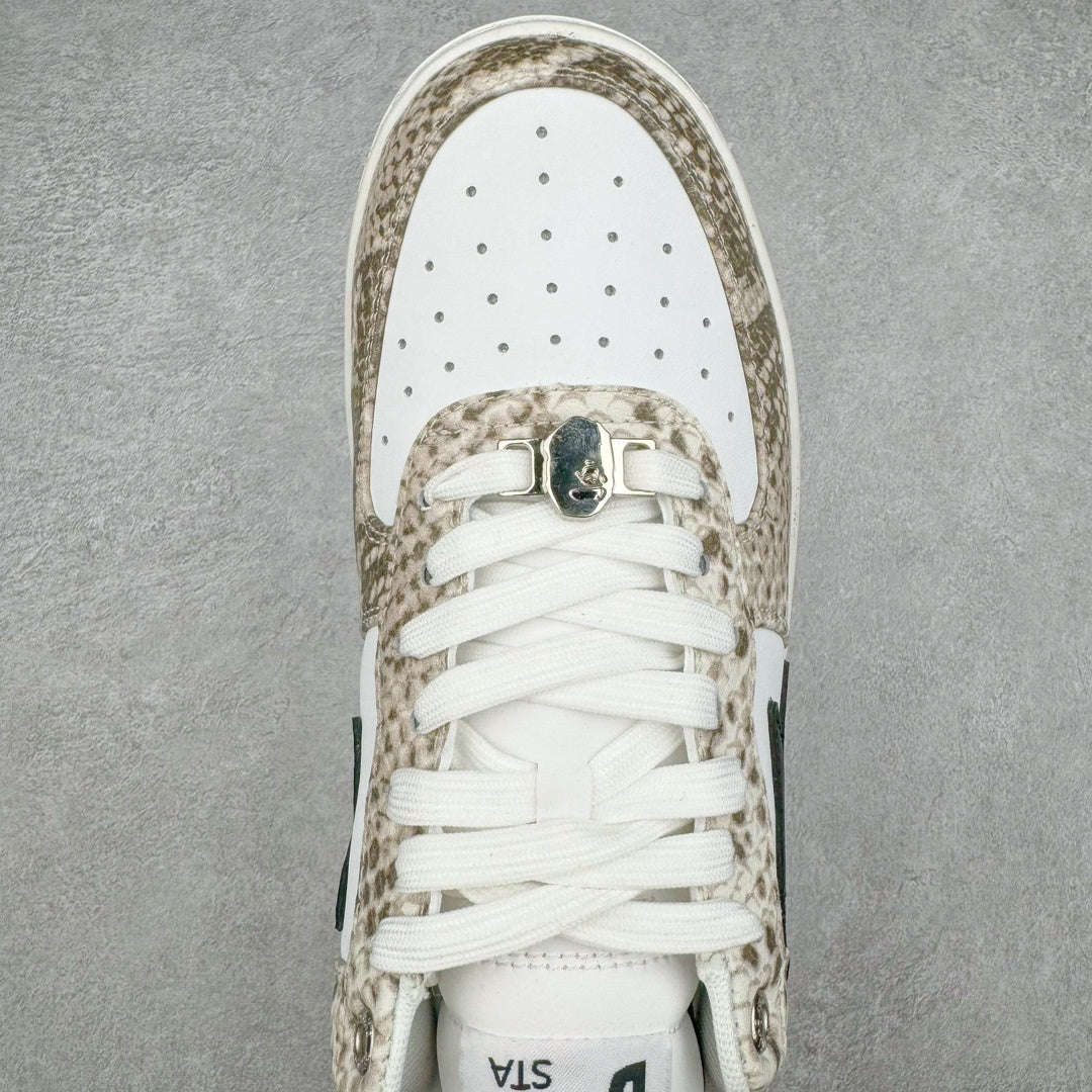 Bape STA Low Beige Snakeskin