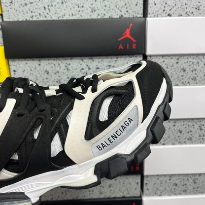 BLG Track Grey Black and White Mesh and Suede Like Fabric