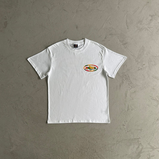 rainbow island short sleeves-White