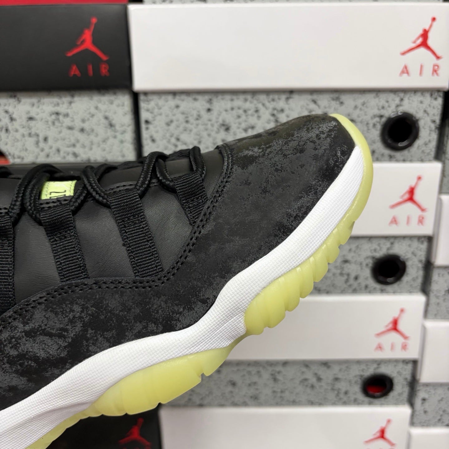 AJ11 Retro Black Barely Volt Dark Raisin