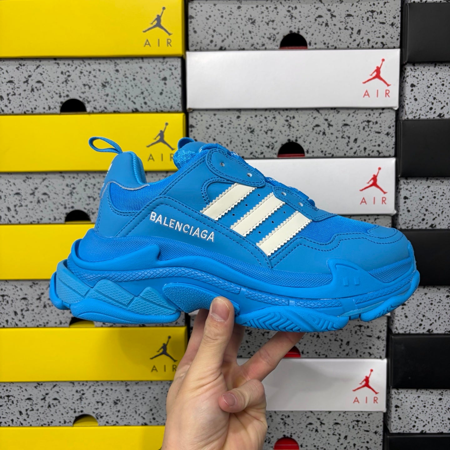 BLG Triple S x Adidas White/Blue