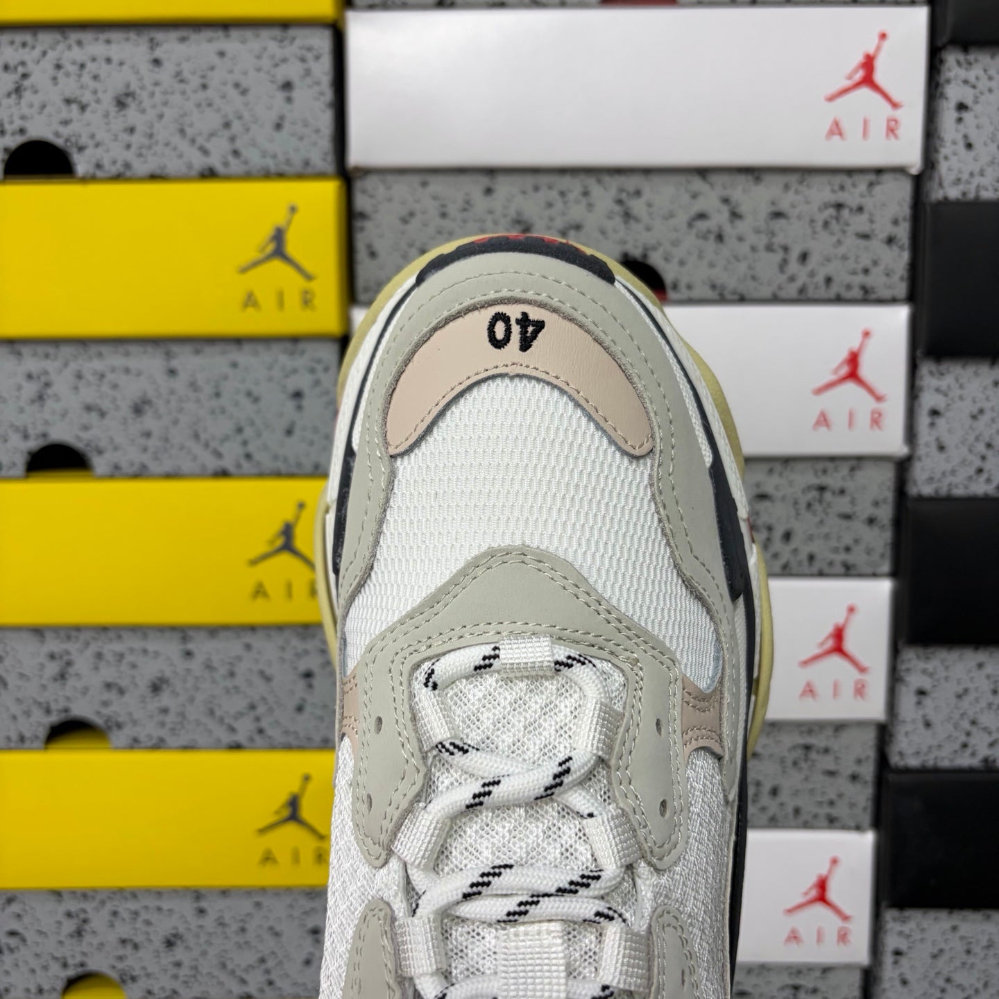 BLG Triple S Mule White/Black/Red/Beige