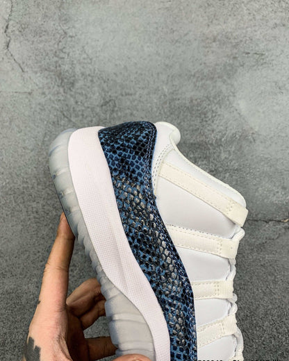 AJ11 Snake Blue