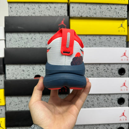 GEL-NIMBUS 28 White/Deep Blue/Orange