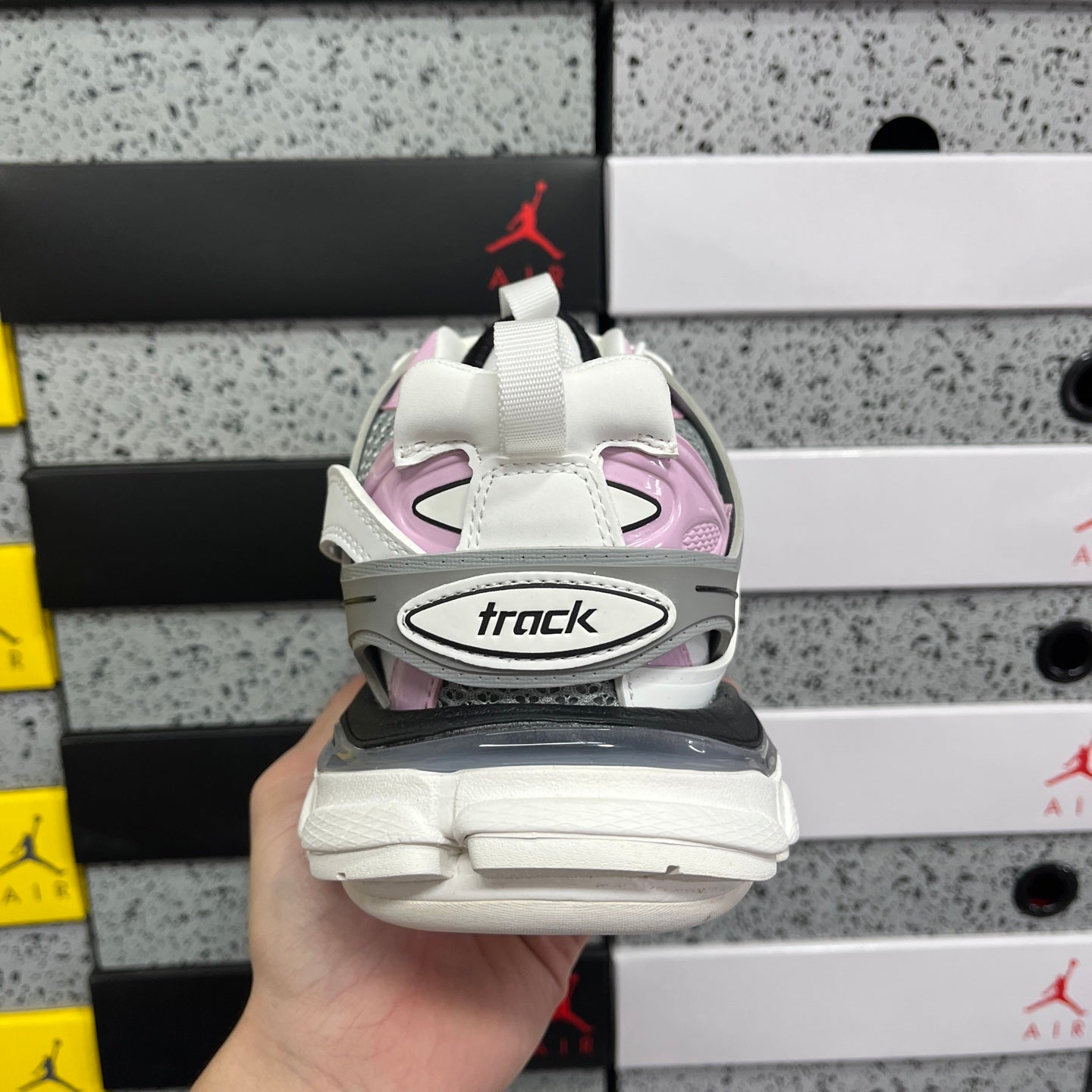 BLG Track White Grey Pink