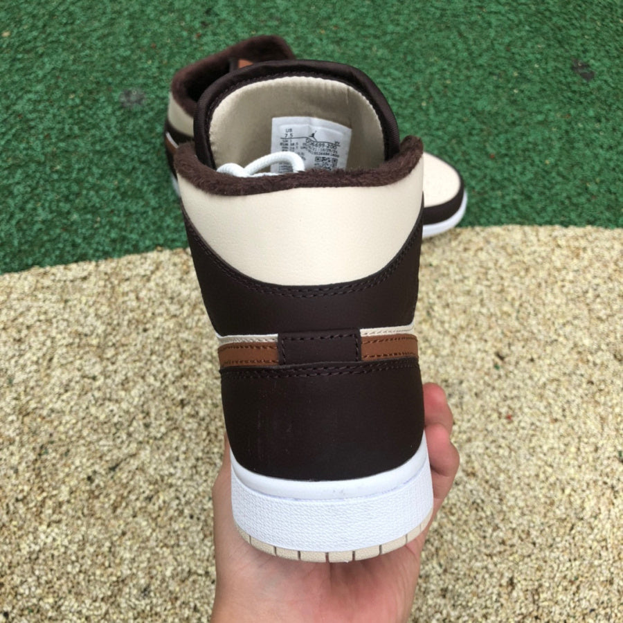 AJ1 MID Brown Basalt Oatmea