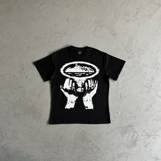 Alcatraz hand print t-shirt