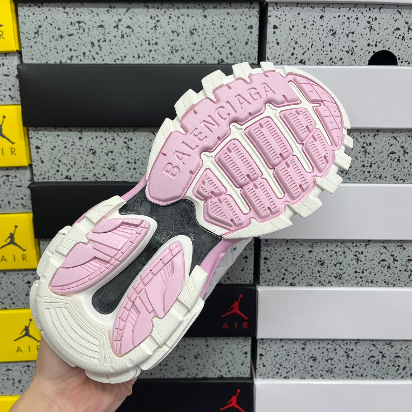 BLG Track White Grey Pink