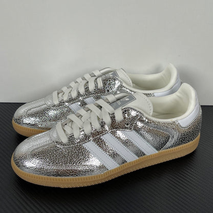 Samba  OG Silver Metallic Cracked Leather