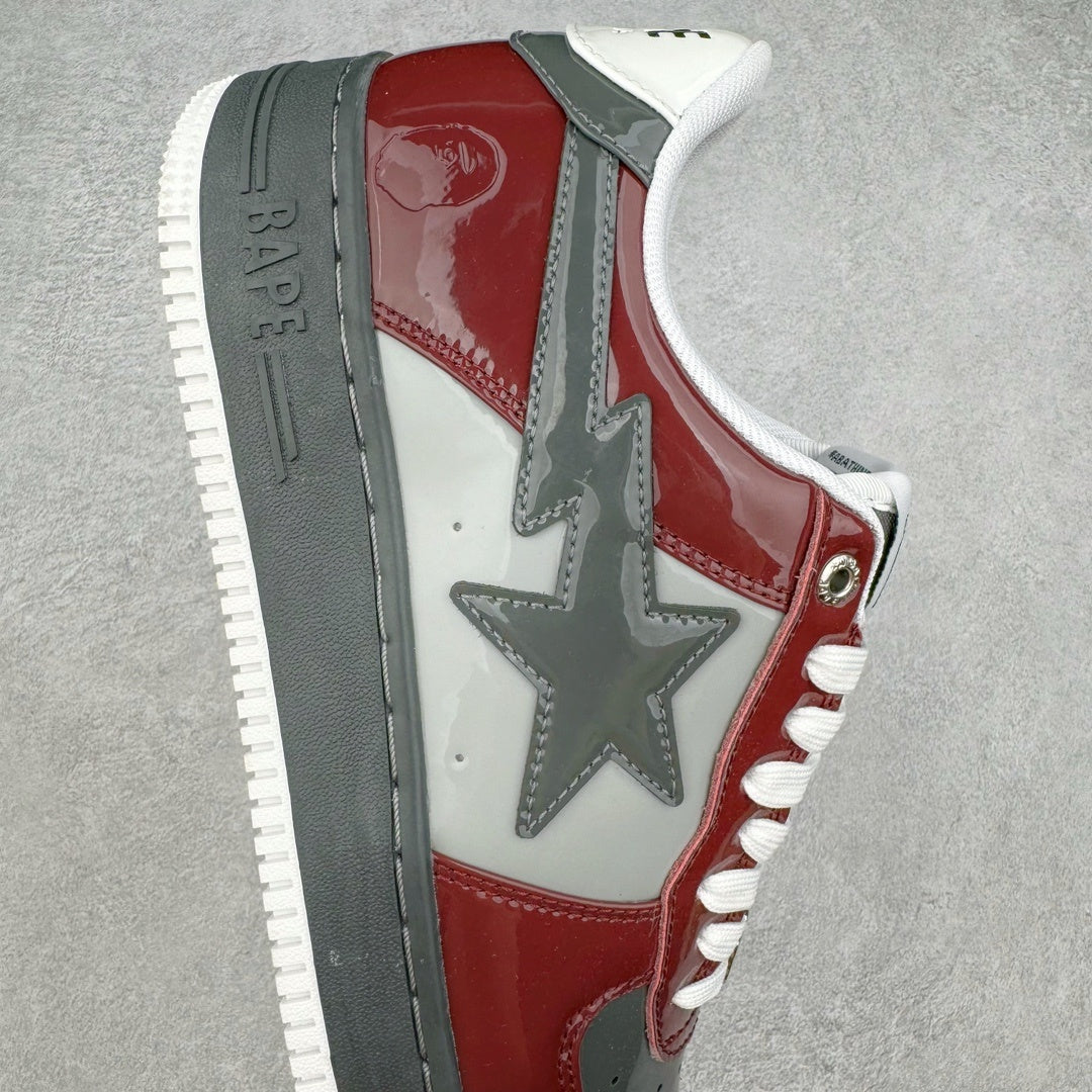 Bape STA Low Burgundy/Grey