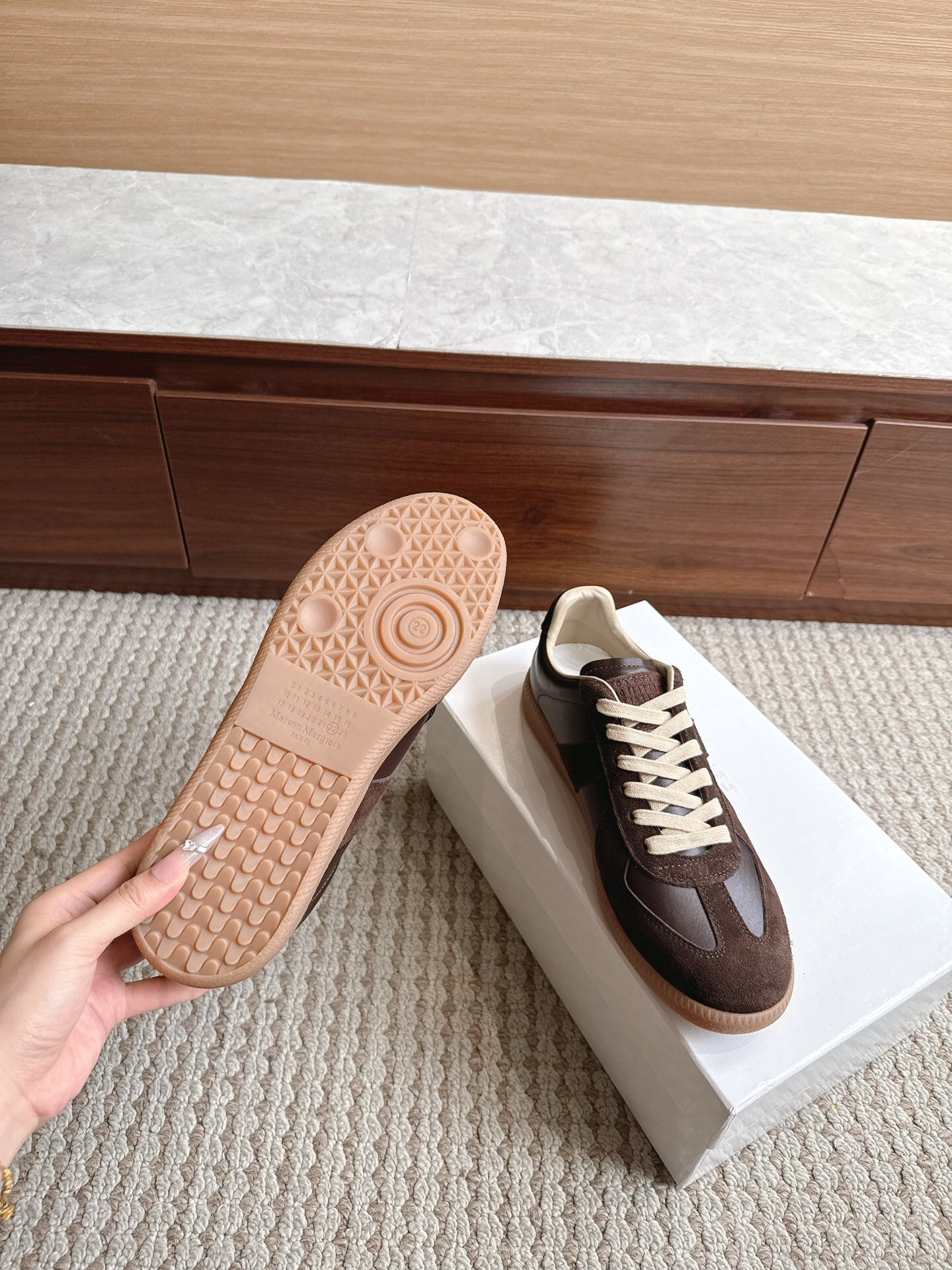 Maison Gum Sole Lether Brown