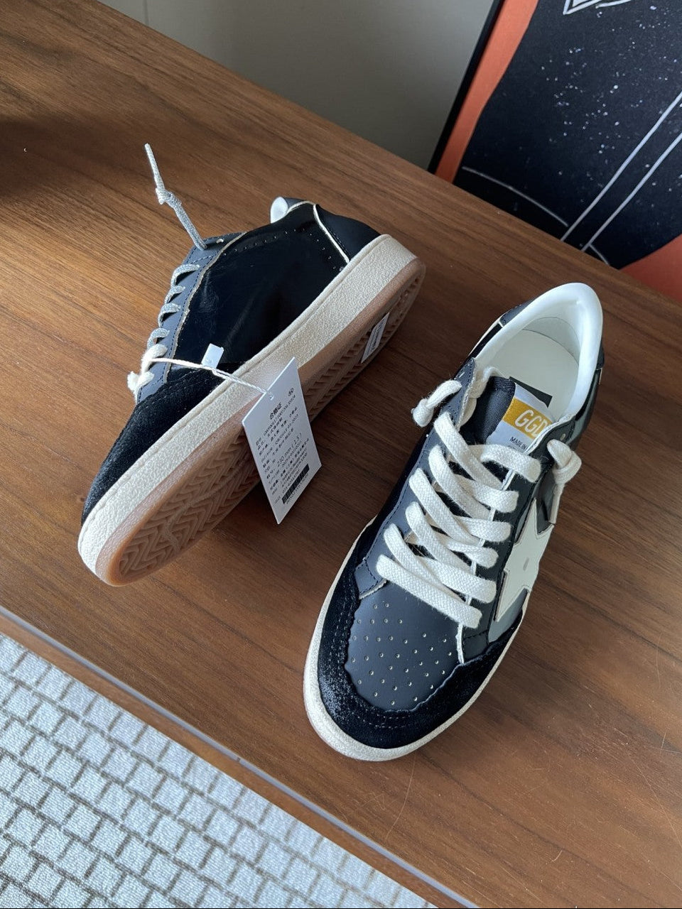 GDGS Ballstar Velut Black White Star Lether