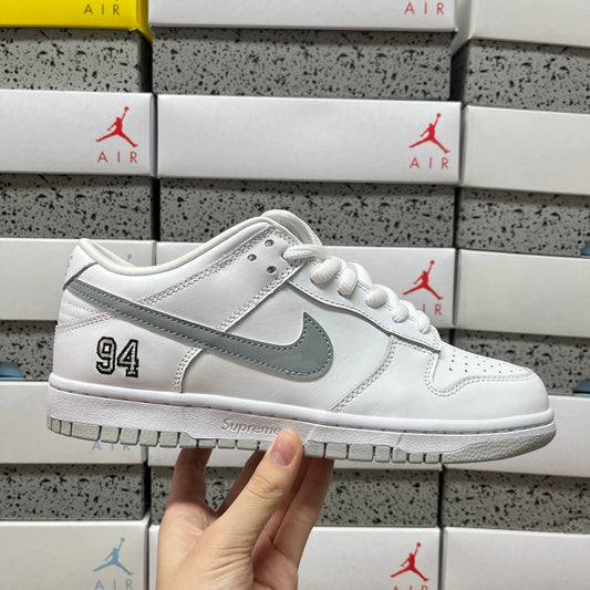 Dunk SB Supreme 94 White Metallic Silver