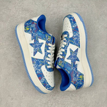 Bape STA Low Medicom Toy Bearbrick Camo Blue