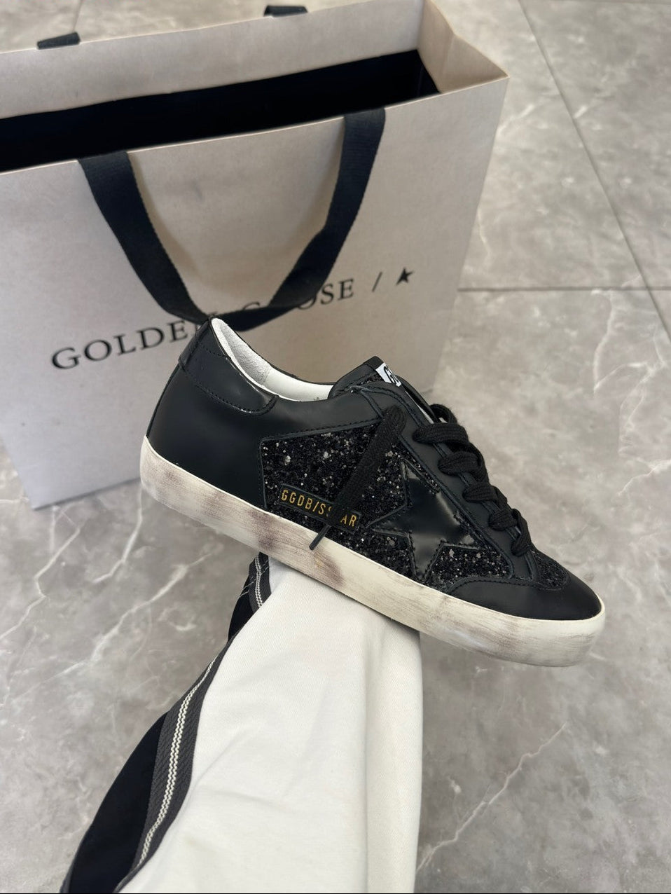 GDGS Superstar Black 2 Tones Lether Diamond