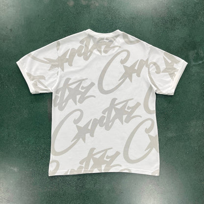 Alcatraz full print T-shirt-white gray