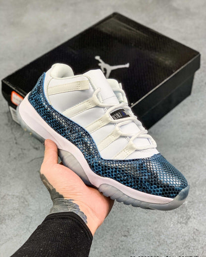 AJ11 Snake Blue