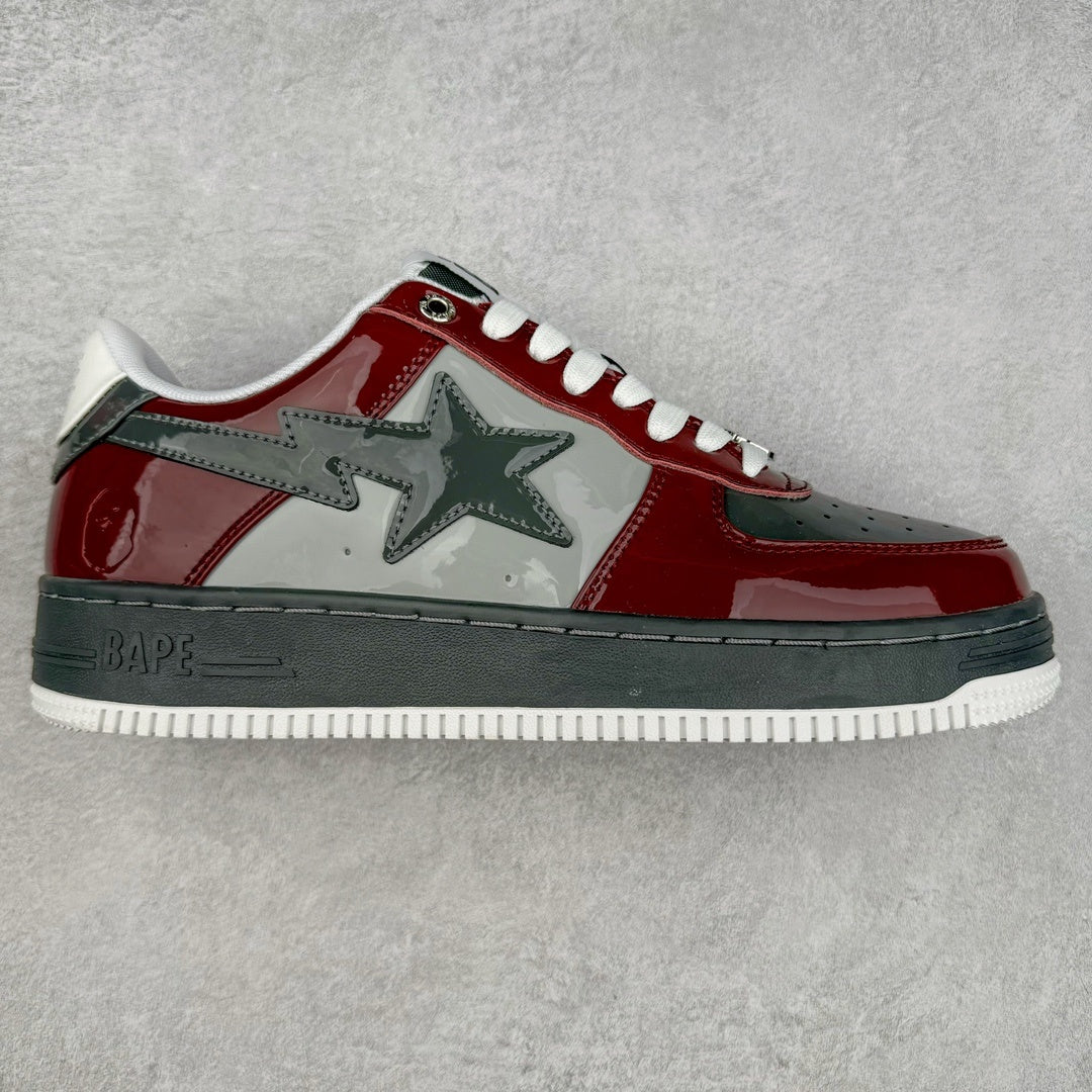 Bape STA Low Burgundy/Grey