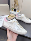 GDGS Superstar Pink Back Silver Shine White Lether Laces
