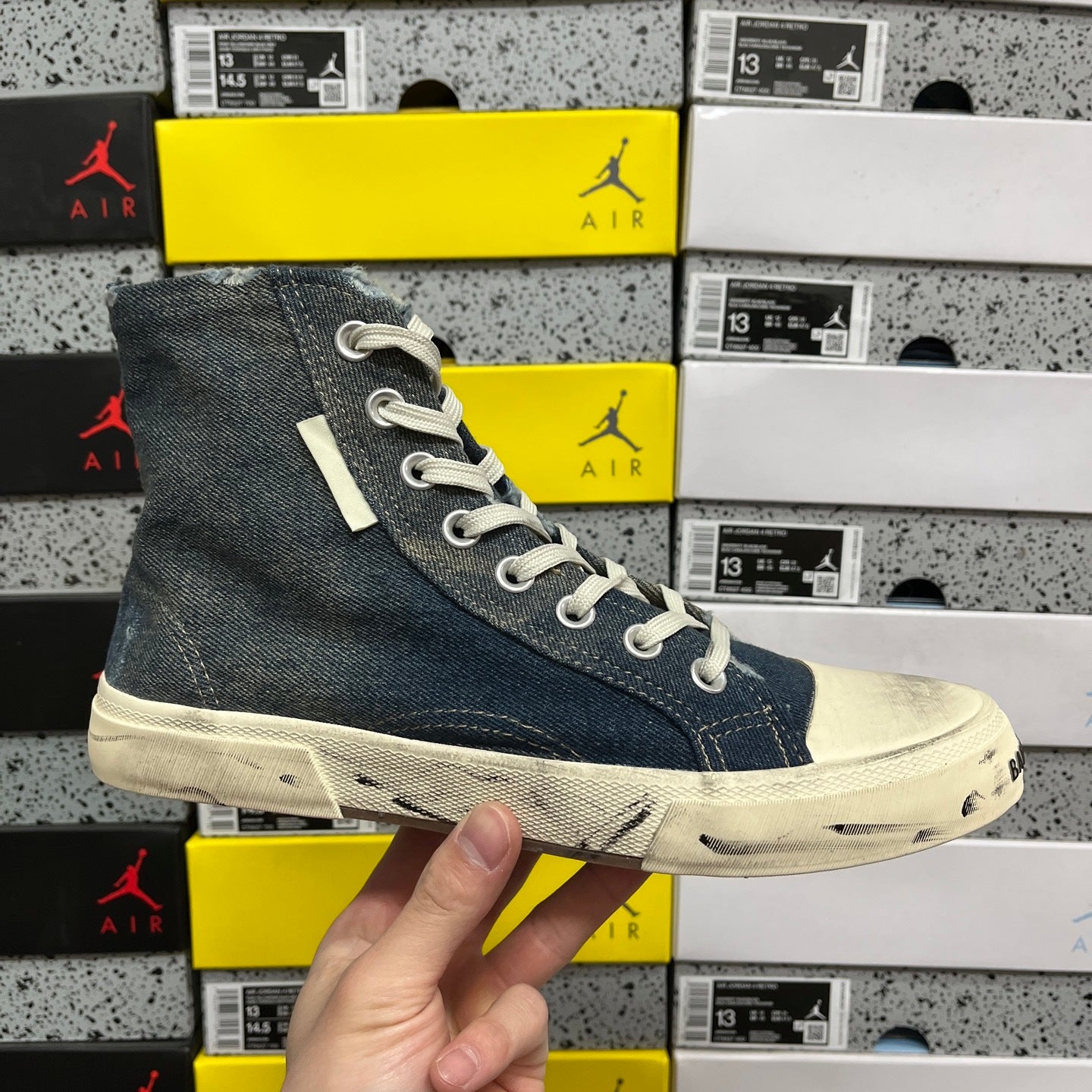 BLG Paris High Destroyed Denim Blue