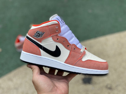 AJ1 MID Orange Suede