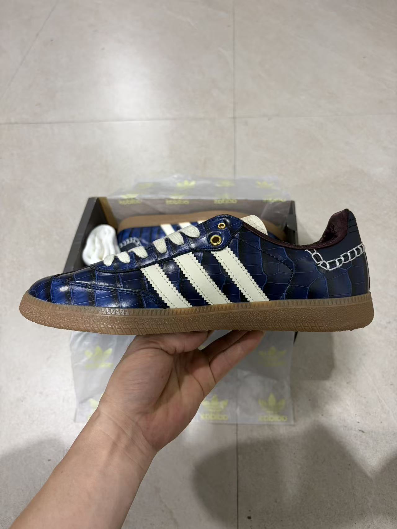 AD x Wales Bonner Samba Navy Croc