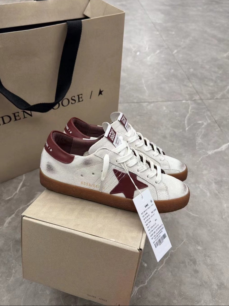GDGS Superstar Red White Gum Sole