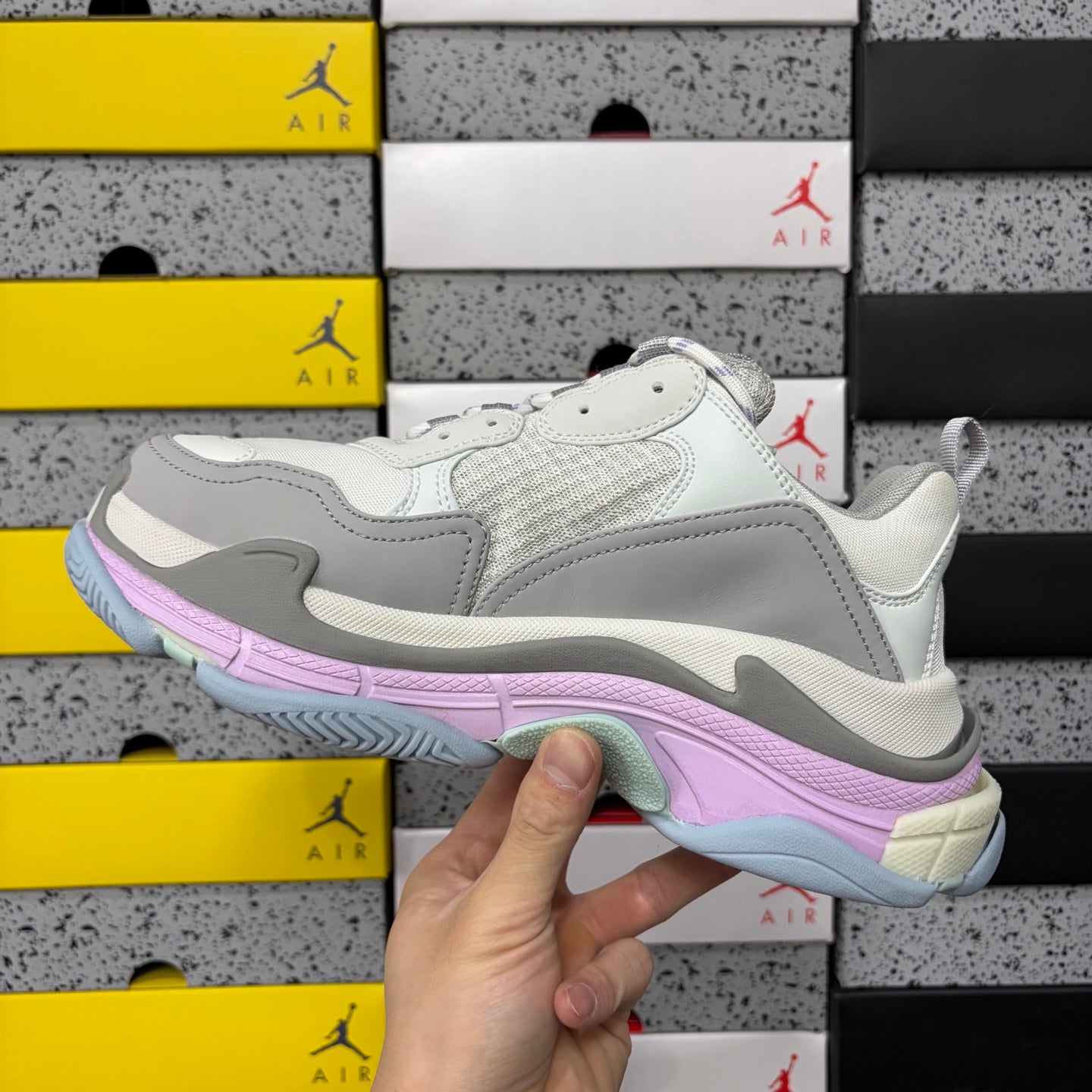 BLG Triple S White/Grey/Pink/Blue