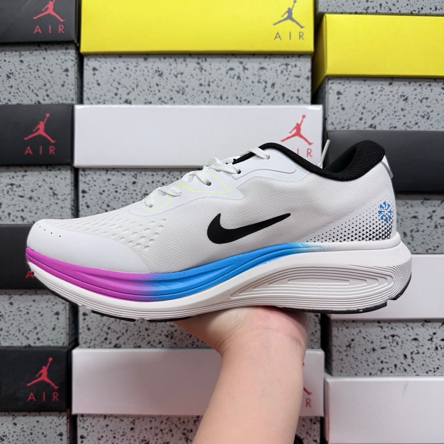 Nk Air Alphazoom White/Blue/Yellow