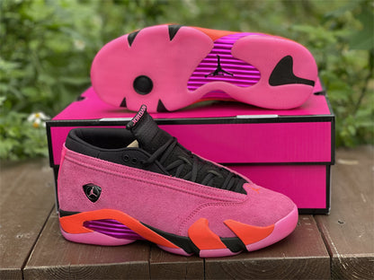 AJ14 Low Shocking Pink