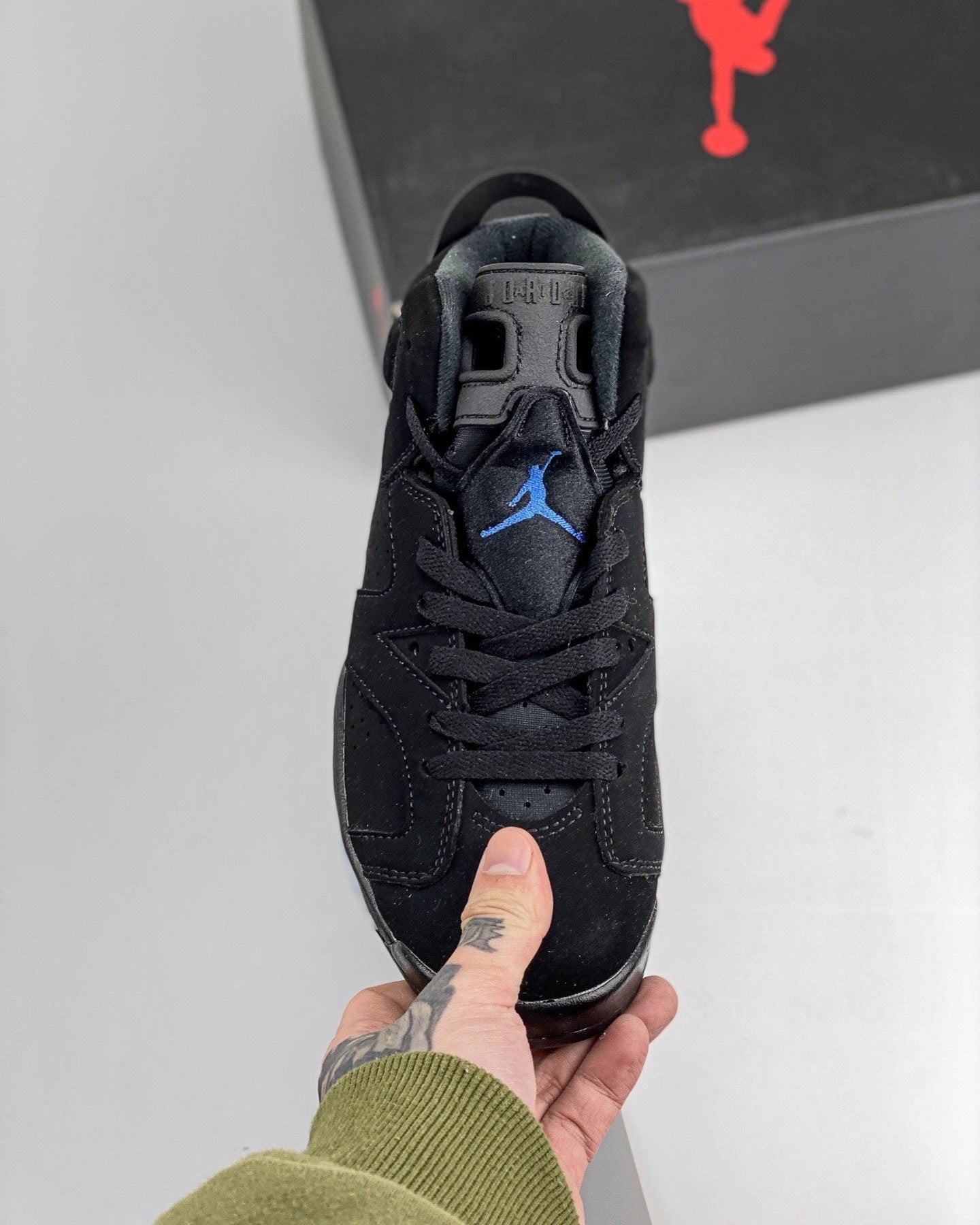 AJ6 Retro Black and Blue