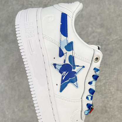 Bape STA Low White ABC Camo Blue