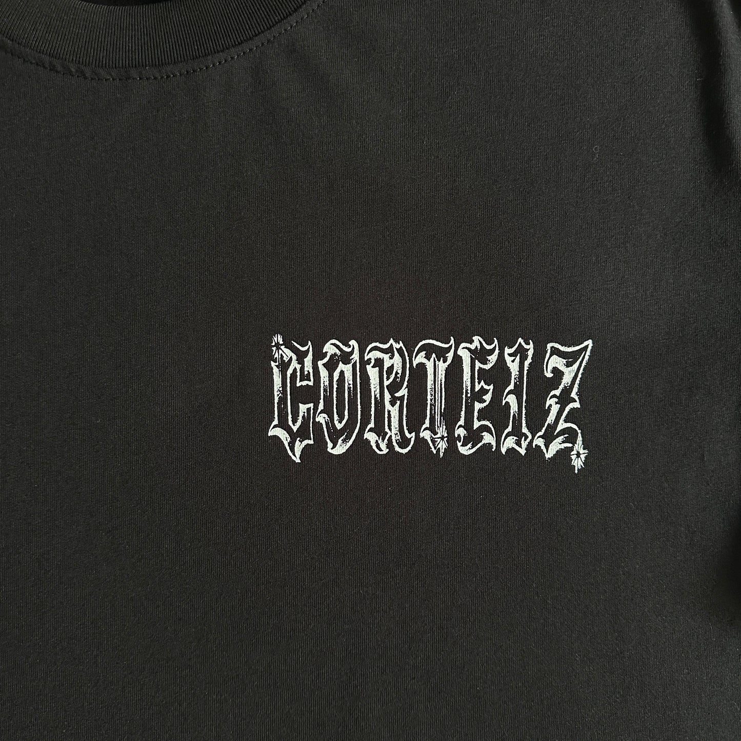 Metal Sanskrit letters tee