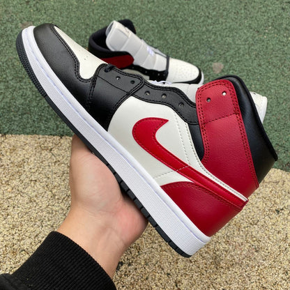 AJ1 MID Gym Red Black White