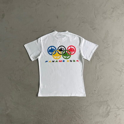 2024 Olympic Rings Short Sleeve-White