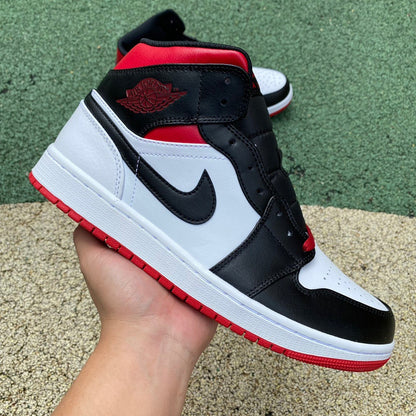 AJ1 MID Gym Red/Black Toe