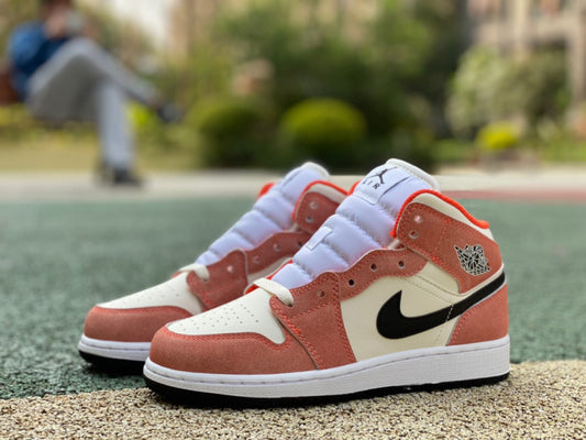 AJ1 MID Orange Suede