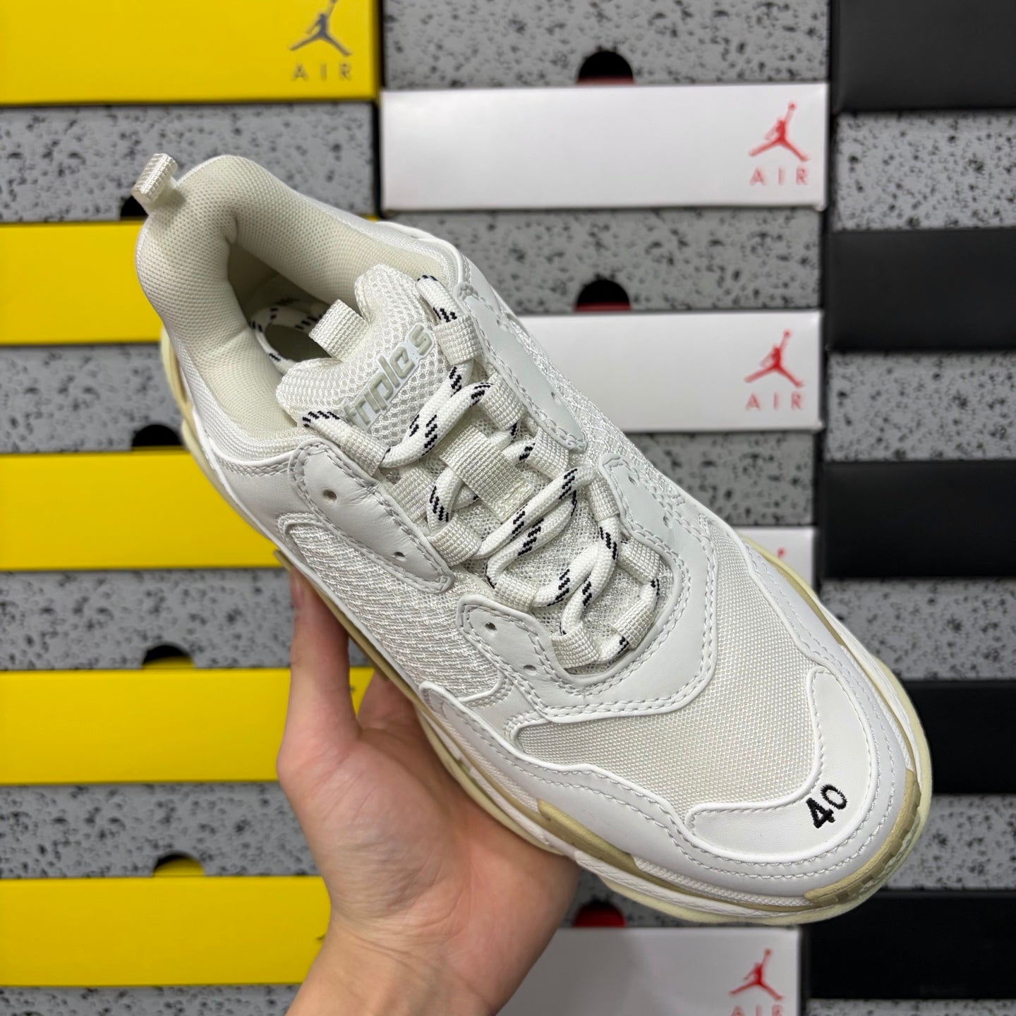 BLG Triple S White/Beige