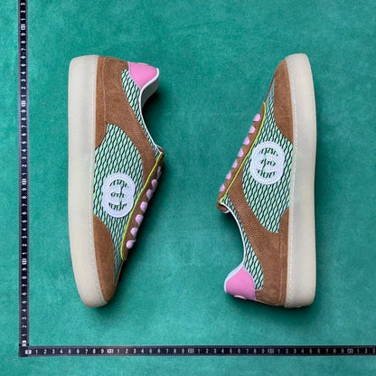 Gucci G75 Suede-Trimmed