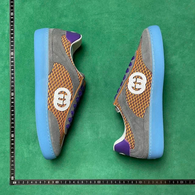 Gucci G75  Multicolor Mesh / Suede / Purple / Orange