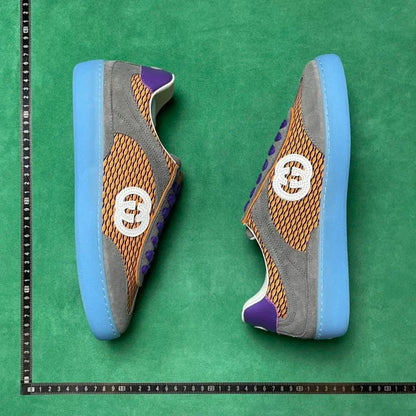 Gucci G75  Multicolor Mesh / Suede / Purple / Orange