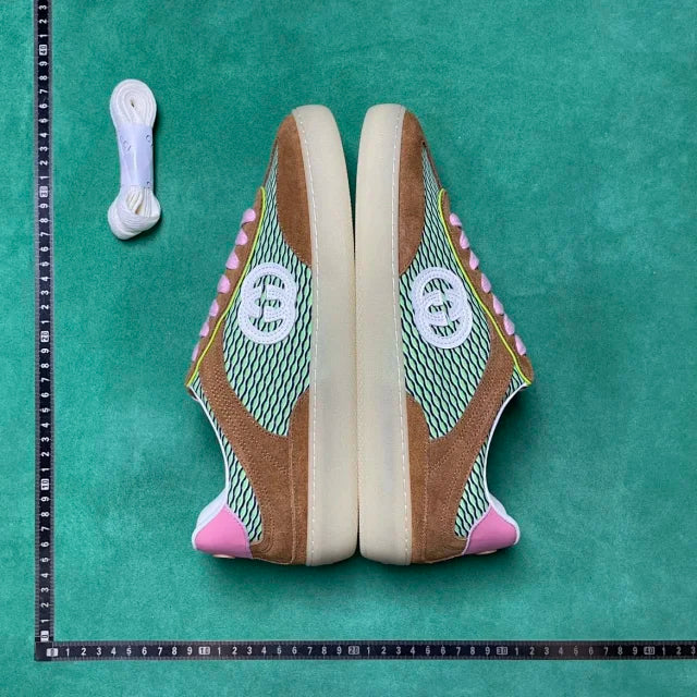 Gucci G75 Suede-Trimmed