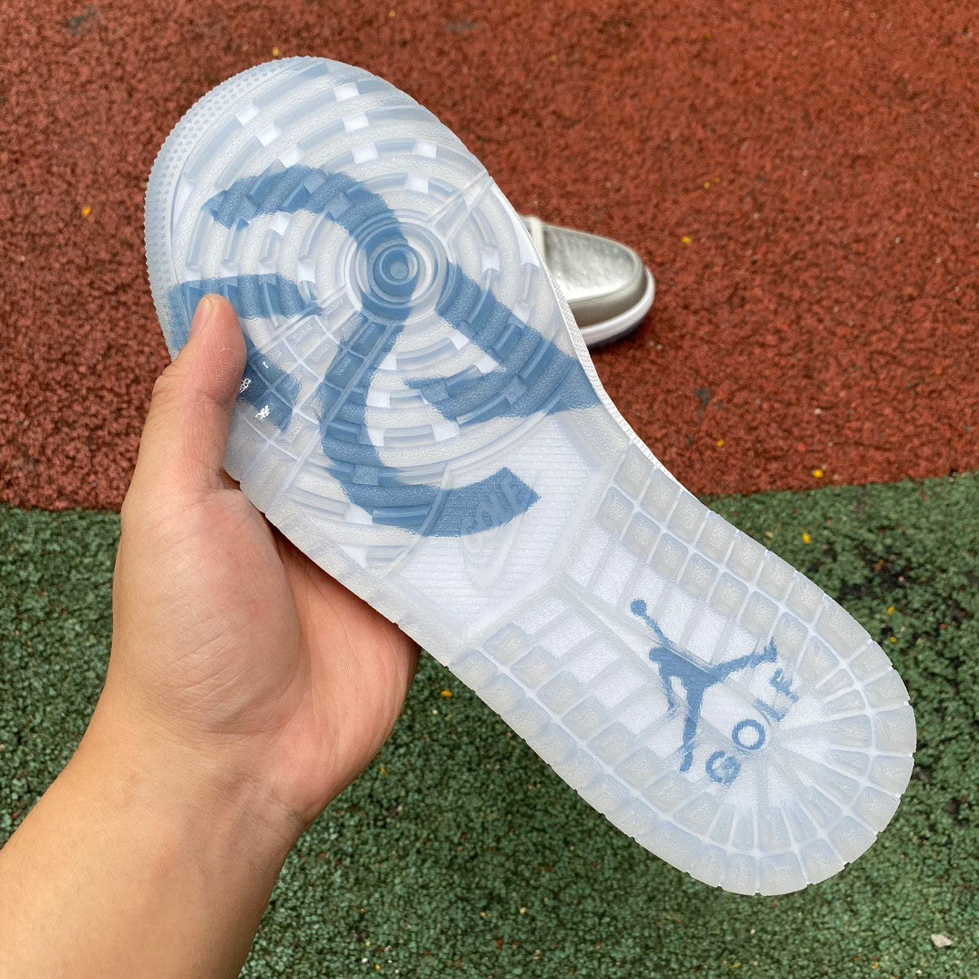 AJ1 High Golf Silver