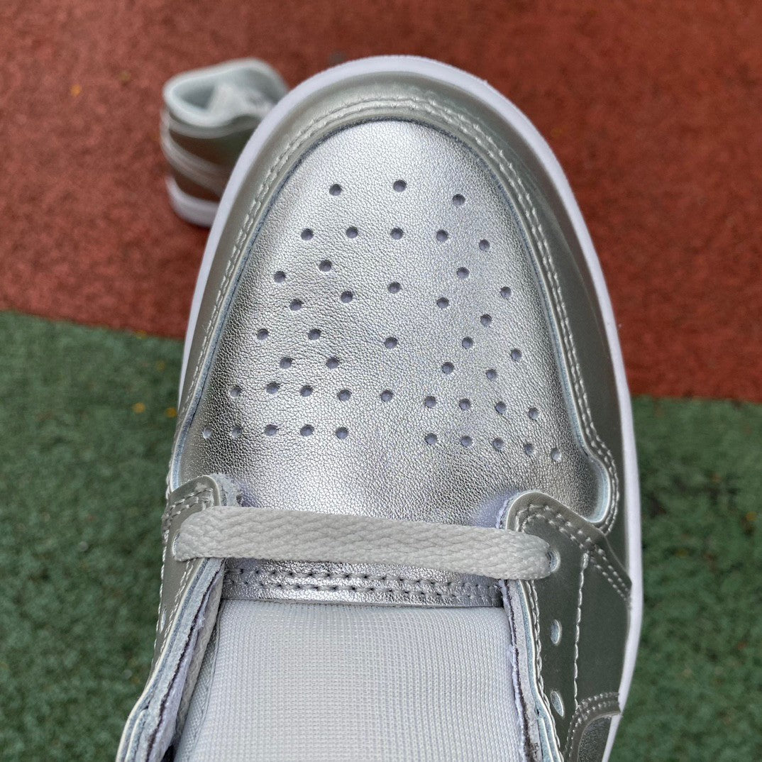 AJ1 High Golf Silver
